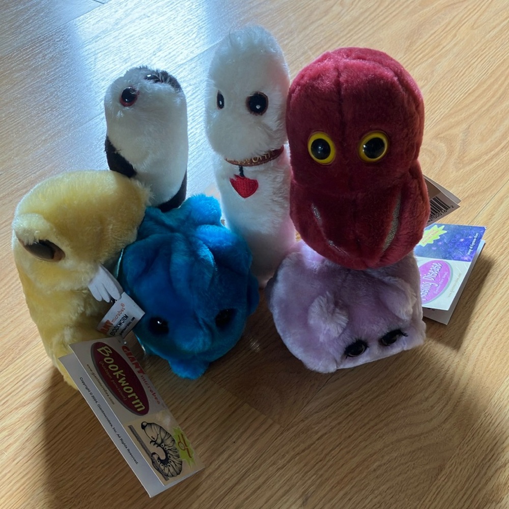 Red and Yellow Plush Toy Accents
